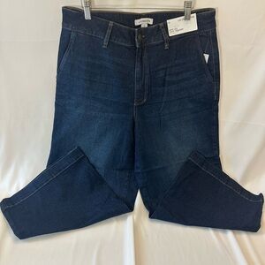 Liz Claiborne size 14 high-rise wide leg cropped trousers NWT